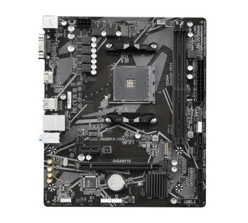 Материнская плата GIGABYTE A520M DS3H V2, AM4, A520, 4*DDR4, 4*SATA, 1*M.2, 4*USB 3.2, 2*USB 2.0, 1*PCIx16, 1*PCIx1, DP+HDMI, mATX