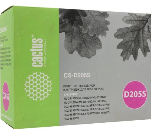 -/ Картридж лазерный Cactus CS-D205S MLT-D205S черный (2000стр.) для Samsung ML-3310D/3310ND/3710D/3710