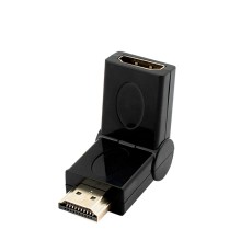 Адаптер переходник HDMI-HDMI Greenconnect GC- CV308 HDMI Тип А 19M AM / Тип А 19F AF 180 град, золотой разъем, пакет