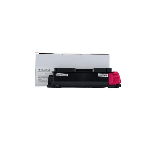 Тонер-картридж F+ imaging, пурпурный, 5 000 страниц, для Kyocera моделей FS-C5250DN/C2026MFP (аналог TK-590M /1T02KVBNL0), FP-TK590M (Вскрытая упаковка)