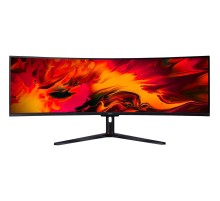 Монитор/ ACER EI491CRSBMIIIPHX 49'', ZeroFrame Yes, Curved 1800R Black, 32:9, VA, 3840x1080, 4ms, 400cd, 144Hz, 1xHDMI(2.0) + 2xHDMI(1.4) + 1xDP(1.2) + Audio Out, Speakers 3Wx2, sync: FreeSync Premium Pro, hdr: HDR 400, hadj 95