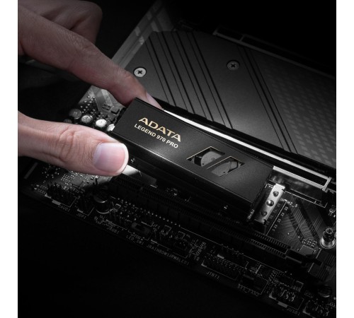 Твердотельный накопитель/ ADATA SSD LEGEND 970 PRO, 2000GB, M.2(22x80mm), NVMe 2.0, PCIe 5.0 x4, 3D NAND, R/W 14000/10000MB/s, IOPs 1 800 000/1 300 000, TBW 1480, DWPD 0.4, with Heat Sink (5 лет) Твердотельный накопитель/ ADATA SSD LEGEND 970 PRO, 2000GB, M.2(22x80mm), NVMe 2.0, PCIe 5.0 x4, 3D NAND, R/W 14000/10000MB/s, IOPs 1 800 000/1 300 000, TBW 1480, DWPD 0.4, with Heat Sink (5 лет)