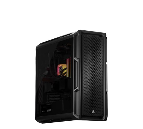 Корпус без блока питания/ Case Corsair 5000T, Midi-Tower, TG, no fan, 4xUSB-A 3.2, 1xUSB 3.2 Type-C, E-ATX, ATX, mATX, mITX Black