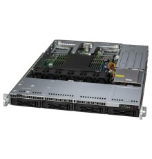 Серверная платформа Supermicro CloudDC A+ Server 1U 1015CS-TNR 1xGenoa 9004 / noDIMM(12)/ 4x3,5"(NVMe)/ 2x10GbE 2x10GbSFP+/ SFT-DCMS-Single/2x 860W