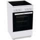 Плита Gorenje/ Плита Gorenje, полезный объем 63 л, эргономичные переключатели, эмаль SilverMatte, очистка паром, индикатор остаточного тепла для каждой конфорки, дверца CompactDoor 2 стекла + 1 термослой, стеклокерамическая варочная панель, цвет белый