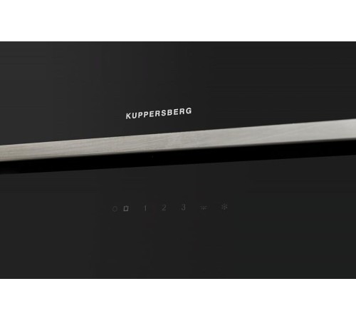 Вытяжка Kuppersberg/ Настенная вытяжка, ширина 60 см, отвод/рециркуляция, 600 м3/час, сенсорное управление, 3 скоростей, светодиодное освещение 1*2 Вт, металлические жироулавливающие фильтры, угольный фильтр KF-ES  (опция), 42-58 дБ, система предупреждени