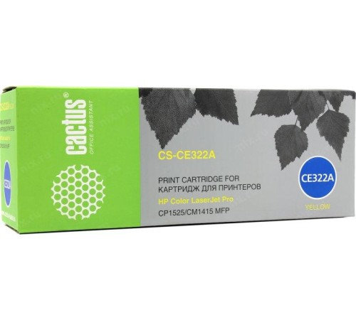 -/ Картридж лазерный Cactus CS-CE322A CE322A желтый (1300стр.) для HP LJ CP1525
