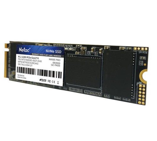 SSD накопитель Netac SSD N950E Pro 2TB PCIe 3 x4 M.2 2280 NVMe 3D NAND, R/W up to 3500/3000MB/s, IOPS(R4K) 400K/380K, TBW 1600TB, 2048MB DRAM buffer, with heat sink, 5y wty SSD накопитель Netac SSD N950E Pro 2TB PCIe 3 x4 M.2 2280 NVMe 3D NAND, R/W up to 3500/3000MB/s, IOPS(R4K) 400K/380K, TBW 1600TB, 2048MB DRAM buffer, with heat sink, 5y wty