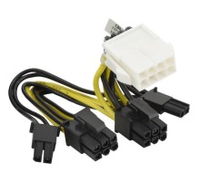 Кабель/ BPN PWR,2X4F/GPU-White to 2x2F,P4.2, 12V, 82CM,18AWG, 11A/pi