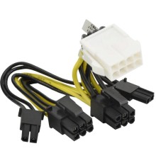 Кабель/ BPN PWR,2X4F/GPU-White to 2x2F,P4.2, 12V, 82CM,18AWG, 11A/pi