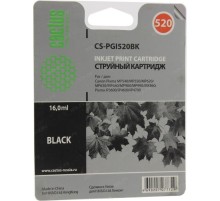 -/ Картридж струйный Cactus CS-PGI520BK черный (16мл) для Canon Pixma MP540/MP550/MP620/MP630/MP640/MP6