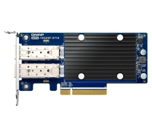 Сетевая карта/ QNAP QXG-10G2SF-X710 LAN Expansion Card, PCIe Gen3 x8, 2 x SFP+ ports (10Gbps/1Gbps)