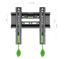 ONKRON кронштейн для телевизора 17"-43" фиксированный, чёрный FM1