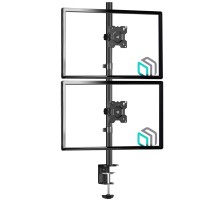 ONKRON кронштейн для двух мониторов 13"-34" настольный, чёрный D208E