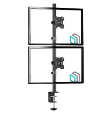 ONKRON кронштейн для двух мониторов 13"-34" настольный, чёрный D208E