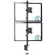 ONKRON кронштейн для двух мониторов 13"-34" настольный, чёрный D208E