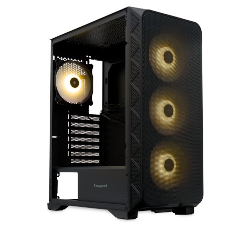 Корпус без блока питания/ Case HSPD M521, Mesh Mid Tower, Black, slide TG, 0.45 SPCC, 4x120mm ARGB (M11-120) ATX, mATX, mITX 160/330/184mm 2x2.5", -, 7xPCI 2xUSB-A 3.0, 1xUSB-A 1.0 390x200x449mm Корпус без блока питания/ Case HSPD M521, Mesh Mid Tower, Black, slide TG, 0.45 SPCC, 4x120mm ARGB (M11-120) ATX, mATX, mITX 160/330/184mm 2x2.5", -, 7xPCI 2xUSB-A 3.0, 1xUSB-A 1.0 390x200x449mm