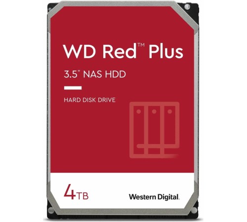Жесткий диск/ HDD WD SATA3 4Tb NAS Red Plus 5400 256Mb 1 year warranty Жесткий диск/ HDD WD SATA3 4Tb NAS Red Plus 5400 256Mb 1 year warranty