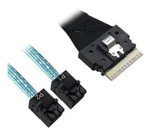 Кабель/ Cable, x8 8654 to 2x4 8643, 9402 SAS 1M. SFF-8654 (SlimSAS) - 2 x4 SFF-8643 Mini SAS HD Кабель/ Cable, x8 8654 to 2x4 8643, 9402 SAS 1M. SFF-8654 (SlimSAS) - 2 x4 SFF-8643 Mini SAS HD