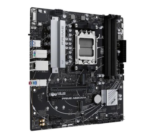 Материнская плата ASUS PRIME A620M-A-CSM, AM5, A620, 4*DDR5, 4*SATA, 2*M.2, 2*USB 3.2, 4*USB 2.0, 2*PCIx16, 2*PCIx1, DP+VGA+HDMI, mATX; 90MB1F10-M0EAYC