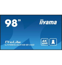 Информационный дисплей 98" 16:9 3840x2160(UHD 4K) IPS, 60 Hz, 500 cd/m, H178°/V178°, 1200:1, 1.07B, 8ms, VGA, 3xHDMI, 2xDP, RJ-45, RS232C, MicroSD,  2xUSB Type A, Speakers, OPS Slot, Android 11, 24/7, 3Y, Black