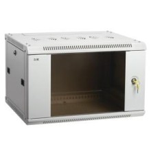 19" настенный шкаф  9U 600x600 стекл. передняя дверь, серый (плоск. упак)