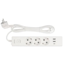 Сетевой фильтр Power Cube сетевой фильтр c USB, 1,9 метра, USB-порты:Type-A: 2 шт,Type-C: 1 шт.зарядка 3.5А/20вт, 3 розетки с заземлением, 16А/3,5кВт, cечение провода: 3х1,0мм2, белый, 2 года гарантии, Россия