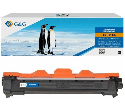 Тонер-картридж G&G toner-cartridge for Brother HL-1118/1208/1218W/1222/1202;DCP-1518/1519/1608/1618/1619/1622/1602;MFC-1813/1816/1818/1819/1906/1908/1919 without chip 1500 pages гарантия 36 мес.