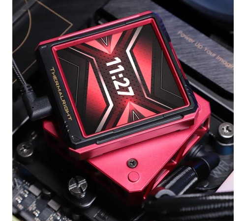 Водяное охлаждение для процессора/ Water Cooling System Thermalright Frozen Warframe 360 Ultra Black Argb (360mm, Black, ARGB/ Fans: 3x120mm, 70.84CFM, 22.1dBA, 2000RPM/ Pump height 60mm, 23dBA, 3000RPM, Rad thickness 27mm/ S: 1200, 1700, 1851, 2011, 2066