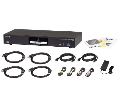 2-Поротовый USB3.0 4K DisplayPort Dual Display KVM переключатель/ 2-Port USB3.0 4K DisplayPort Dual Display KVM switch. Aten