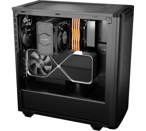 Корпус ПК без блока питания/ Case be quiet! PURE BASE 501 Airflow Window, Midi-Tower, TG, 2x140mm, 2xUSB-A 3.2, 1xUSB 3.2 Type-C, ATX, mATX, mITX Black