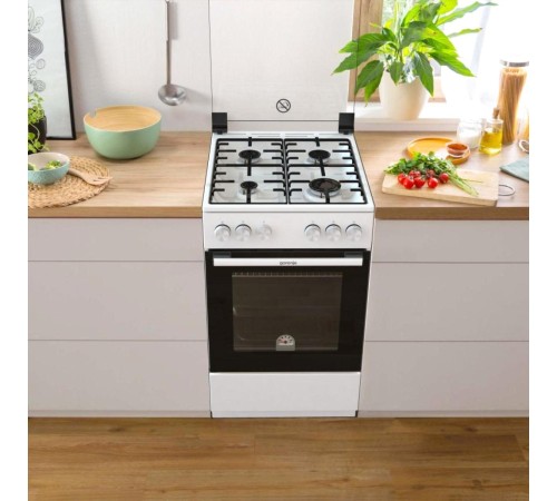 Плита GORENJE/ Тип плиты: газовая, Тип варочной поверхности: газовая, Цвет: белый, Ширина, см: 50