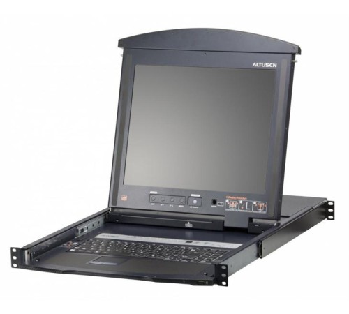 KVM переключатель ATEN 8P CAT-5 HIGH DENSITY DUAL RAIL LCD KVM*KL1508AN-AXA-RG KVM переключатель ATEN 8P CAT-5 HIGH DENSITY DUAL RAIL LCD KVM*KL1508AN-AXA-RG