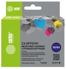 -/ Картридж струйный Cactus CS-EPT0791 черный (13.8мл) для Epson Stylus Photo 1400/1500/PX700/710