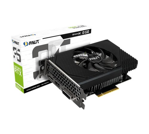 Видеокарта PALIT NE63050018P1-1070F RTX3050 STORMX 8GB GDDR6 128bit DVI HDMI DP V1 Видеокарта PALIT NE63050018P1-1070F RTX3050 STORMX 8GB GDDR6 128bit DVI HDMI DP V1