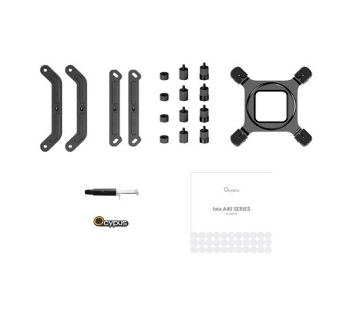 Кулер для процессора Ocypus Iota A40 BK, 120mm FAN, Display Panel, 4 HEAT PIPES, 4-PIN PWM, 500-2000 RPM, 29DBA, FDB, LGA115X/1200/1700/18XX, AM4/AM5