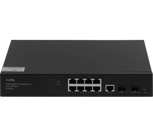 Коммутатор/ 8-Port Layer 2 Managed Gigabit Switch with 2 Gigabit SFP Slots Коммутатор/ 8-Port Layer 2 Managed Gigabit Switch with 2 Gigabit SFP Slots