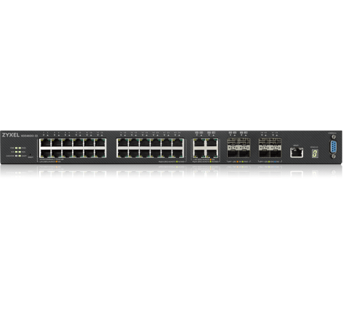 Коммутатор/ ZYXEL ZYXEL XGS4600-32 L3 Managed Switch, 28 port Gig and 4x 10G SFP+, stackable, dual PSU