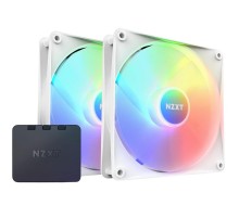 Кулер для корпуса ПК/ Case Cooler NZXT F140 RGB Core Twin Pack (140x140x25mm, 4-pin PWM, RGB, 89.48CFM, 32.5dBA, 1800RPM, White, 2pcs)