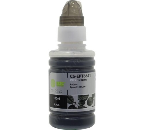 -/ Чернила Cactus CS-EPT6641 T664 черный 100мл для Epson L100/L110/L120/L132/L200/L210/L222/L300/L312/L