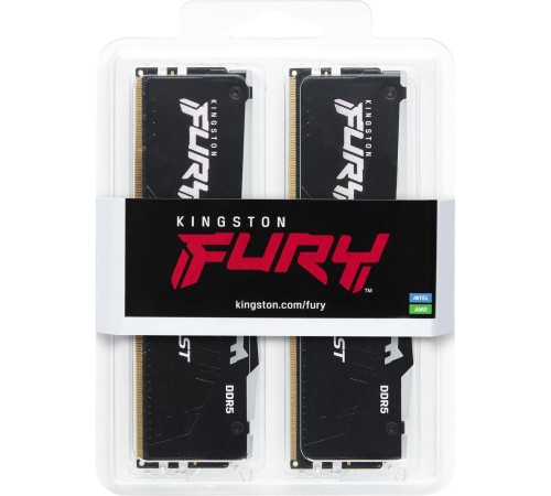 Память оперативная/ Kingston 64GB 5600MT/s DDR5 CL36 DIMM (Kit of 2) FURY Beast RGB EXPO Память оперативная/ Kingston 64GB 5600MT/s DDR5 CL36 DIMM (Kit of 2) FURY Beast RGB EXPO