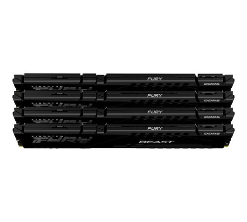Память оперативная/ Kingston 64GB 5600MT/s DDR5 CL40 DIMM (Kit of 4) FURY Beast Black XMP