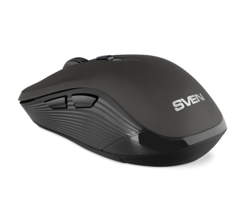 Беспроводная мышь SVEN RX-560SW чёрная (бесшумн. кл. 5+1кл. 800-1600DPI, Soft Touch, блист)