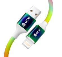 GCR Кабель 1.2m USB AM/Lightning - поддержка всех IOS, MFI, AL корпус, GRADIENT, GCR-53107