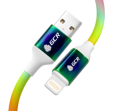 GCR Кабель 1.2m USB AM/Lightning - поддержка всех IOS, MFI, AL корпус, GRADIENT, GCR-53107