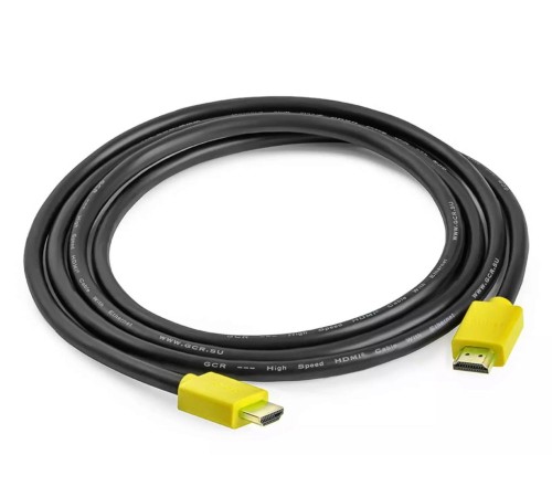 Greenconnect Кабель 0.3m HDMI версия 2.0, HDR 4:2:2, Ultra HD, 4K 60 fps 60Hz/5K*30Hz, 3D, AUDIO, 18.0 Гбит/с, 28/28 AWG, OD7.3mm, тройной экран, черный, желтые коннекторы, GCR-HM441-0.3m Greenconnect Кабель 0.3m HDMI версия 2.0, HDR 4:2:2, Ultra HD, 4K 60 fps 60Hz/5K*30Hz, 3D, AUDIO, 18.0 Гбит/с, 28/28 AWG, OD7.3mm, тройной экран, черный, желтые коннекторы, GCR-HM441-0.3m