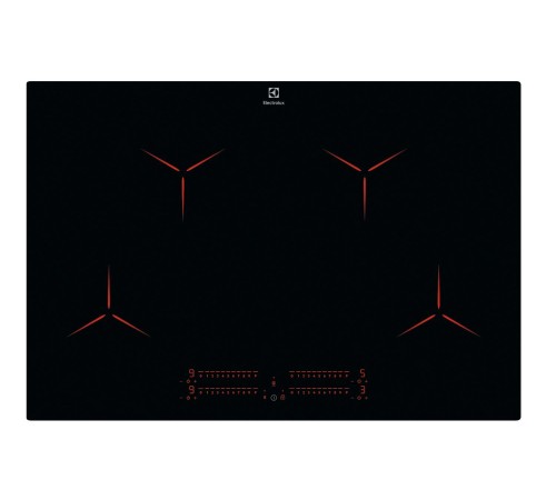 Встраиваемые индукционные панели ELECTROLUX/ индукционная варочная поверхность, цвет: Черный, индивидуальный слайдер для каждой зоны нагрева 9 уровней, 3-хступенчатая индикация остаточного тепла,акустический сигнал (вкл/выкл),  Функция "Booster"