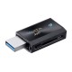 Твердотельный накопитель/ ADATA External SSD SC730, 1000GB, Type-C, Type-A, USB 3.2 Gen2, R/W 600/600 MB/s, 36.8x23.8x9.7mm, Black (5 лет)