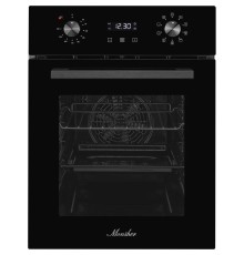 Электрический духовой шкаф Monsher/ ширина 45 см, High-Tech, 50 л, гидролизная очистка, 9 режимов, черный