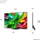 Телевизор ЖК 65'' LG/ 65", Ultra HD, Dynamic QNED Color, Local Dimming, Smart TV, WebOS, Wi-Fi, DVB-T2/C/S2, MR, 2.0 ch (20W), 120Hz Native (VRR 144Hz), 3 HDMI, 2 USB, 1 Pole, Charcoal Black, 2025